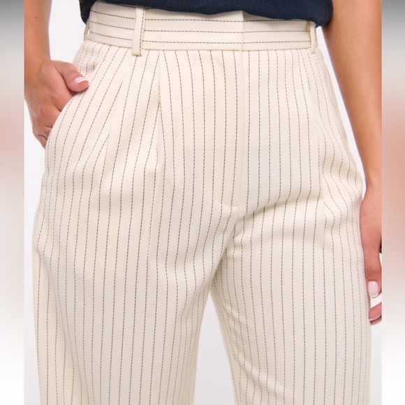 ABERCROMBIE & FITCH Sloane Pinstripe Tailored Wide Leg Pant - Picture 5 of 10